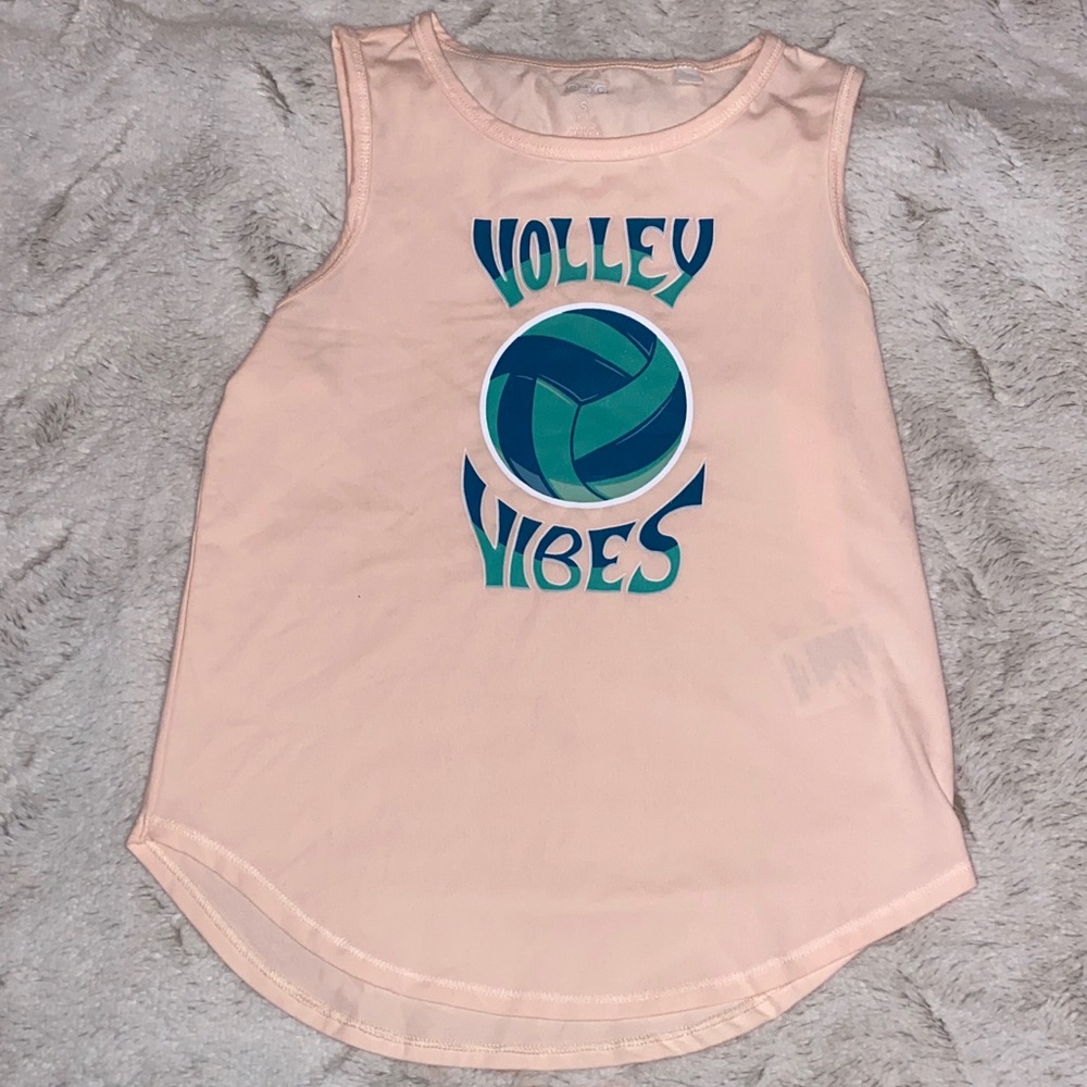 NWOT Kids Volley Vibes Peach Tank Top